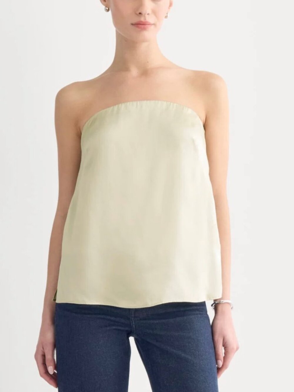 Everlane Thin Strap Cami in Silk Charmeuse Peyote Size 2 NWT